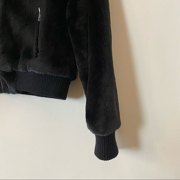 Cami NYC- Black Fey Faux Fur Bomber Jacket (Size:XS) - Picture 9 of 14